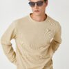 Basic Melange Sweater Knitwear Crew Neck Long Sleeve