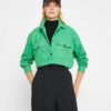 Long Sleeve Shirt Pocket Snap Fastener