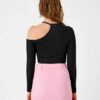 Crop T-Shirt Long Sleeve Window Detailed