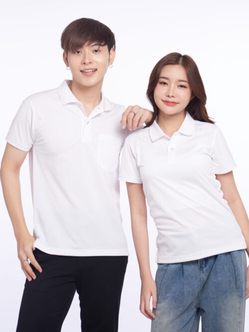 เสื้อโปโลสีขาวล้วน