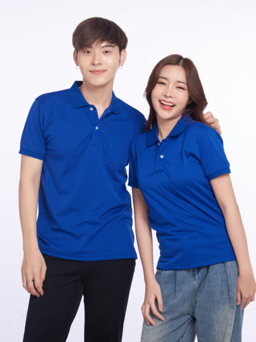 เสื้อโปโลสีน้ำเงินล้วน