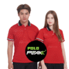 เสื้อโปโลสีฟ้าแดง ปกดำริ้วขาวแดง